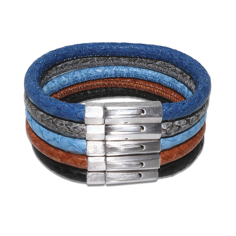 Atlantic Salmon Leather Cord Bracelet ▪ Sterling Silver ▪ Hallmarked