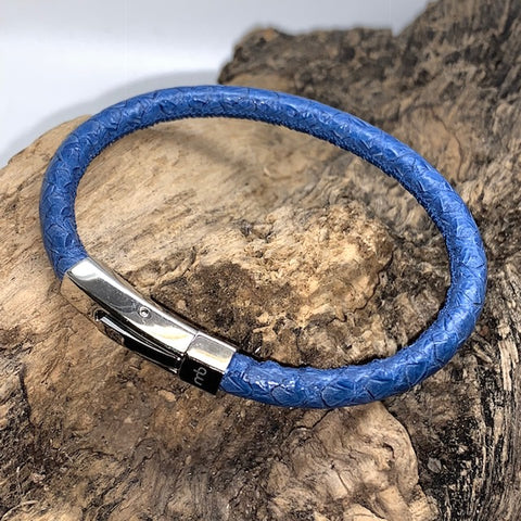 Atlantic Salmon Leather Cord Bracelet ▪ Dark Blue
