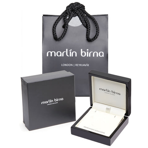 Atlantic Salmon Leather Pendant Black-Tone ▪ Olive Green - Marlín Birna Ltd. 