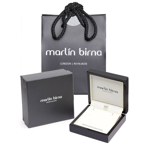 Atlantic Salmon Leather Pendant Silver-Tone ▪ Olive Green - Marlín Birna Ltd. 